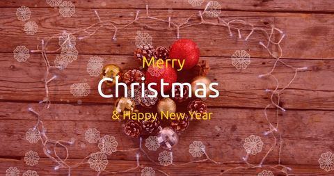 Festive Christmas Holiday Greeting with Ornaments - Download Free Stock Images Pikwizard.com