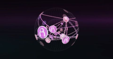 Digital Network Sphere with Connected User Profiles