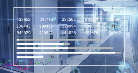 Data Processing in Advanced Server Room Remotely Monitors Systems