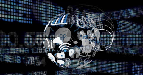 Digital Globe Overlays Financial Data with Icons