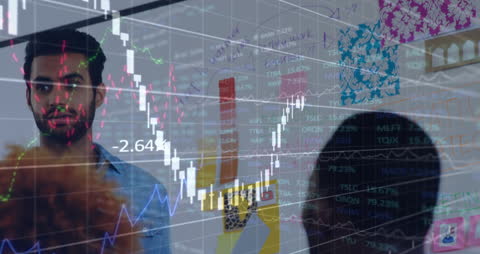 Multinational Team Analyzing Data on Glass Board