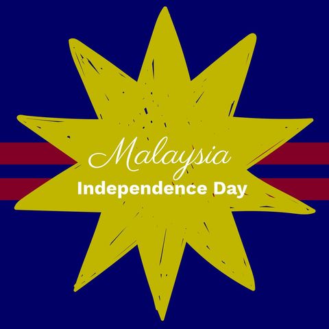 malaysia independence day star illustration celebration card - Download Free Stock Templates Pikwizard.com