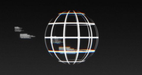 digital globe with online data streaming in abstract - Download Free Stock Images Pikwizard.com