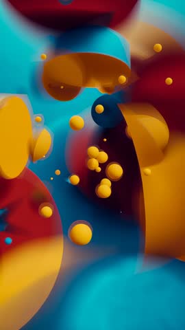 Vertical 3D Cylinders Rotating with Spiraling Yellow Spheres, Futuristic Geometric Motion