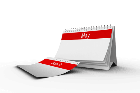 transparent calendar illustration showing transition from april to may - Download Free Stock Videos Pikwizard.com