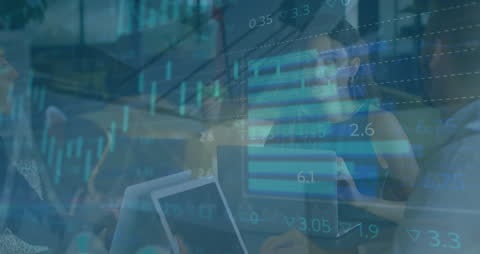 Financial Data Analysis with Diverse Business People Meeting