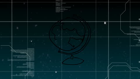 Digital Globe Data Animation for Global Business