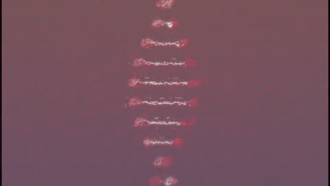 Digital Render of Glowing DNA Strand on Grey Background