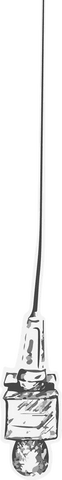 Floating Hypodermic Needle Illustration on Transparent Background