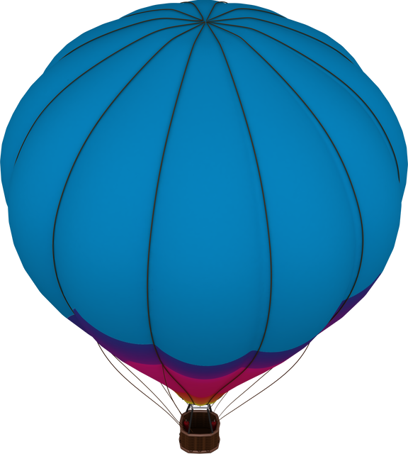 Transparent Blue Hot Air Balloon with Vibrant Gradient Border - Download Free Stock Videos Pikwizard.com