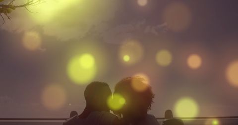 Romantic African American Couple Kissing at Sunset Beach - Download Free Stock Images Pikwizard.com