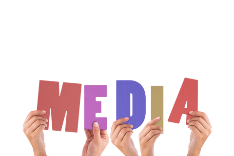 Transparent Hands Holding Colorful Media Letters - Download Free Stock Videos Pikwizard.com