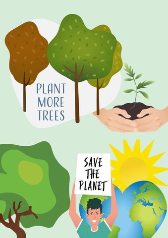 promoting eco-friendly lifestyle saving earth trees nature - Download Free Stock Templates Pikwizard.com