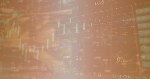 Holographic Stock Market Analysis Overlay on Abstract Background