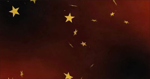 Vibrant Cosmic Galaxy of Golden Twinkling Stars