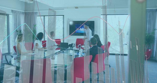 Business Team in Conference Room Analyzing Financial Data Presentation - Download Free Stock Images Pikwizard.com