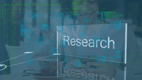 Innovation Concept: Futuristic Digital Background with Research Theme