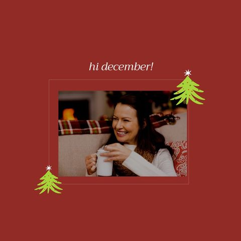 Cheerful Woman Enjoying Winter Holiday Season