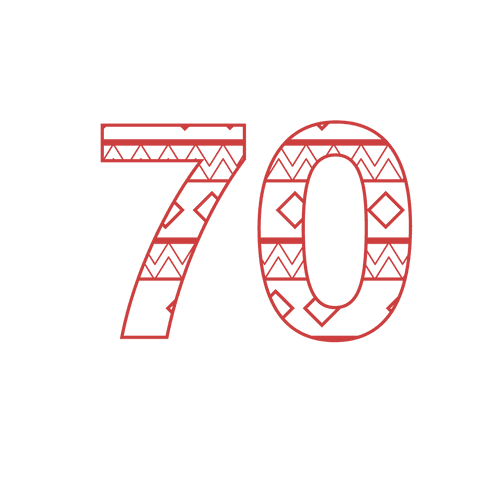 red patterned number 70 on transparent background - Download Free Stock Videos Pikwizard.com