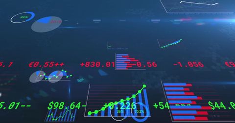 Dynamic Financial Data Visualization with Graphs - Download Free Stock Images Pikwizard.com