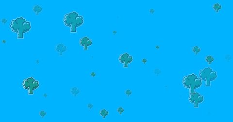 Broccoli Icons on Blue Background for Vegan Concept