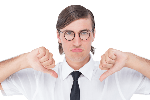 Transparent Dress Shirt Man Thumbs Down - Download Free Stock Videos Pikwizard.com
