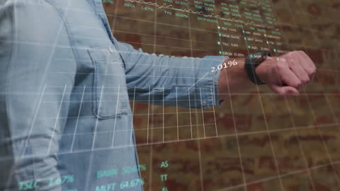 Statistical Data Overlay on Man Using Smartwatch