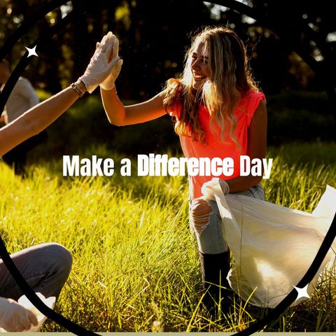 volunteers celebrating make a difference day in nature - Download Free Stock Templates Pikwizard.com