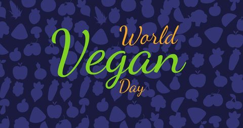 Vibrant World Vegan Day Celebration Design with Fruits - Download Free Stock Images Pikwizard.com