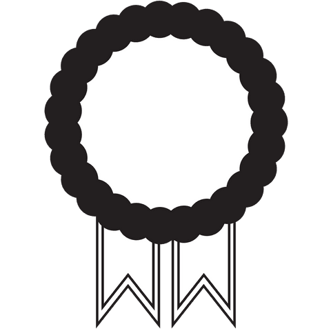 black and white award emblem on transparent background - Download Free Stock Videos Pikwizard.com