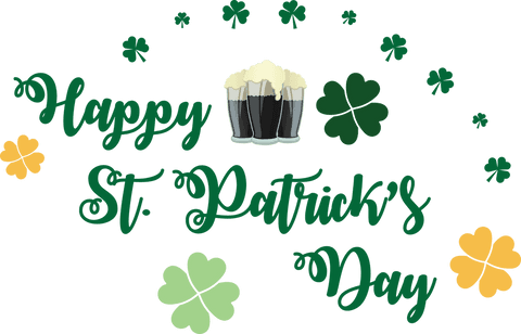 Happy St. Patrick's Day with Clovers and Beer on Transparent Background - Download Free Stock Videos Pikwizard.com