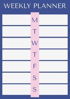 Simple Weekly Planner Layout Design for Productivity - Download Free ...
