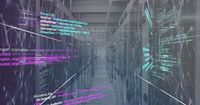 Data Processing Code in Server Room Digital Interface Concept ...