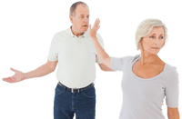 Transparent Older Couple Arguing: Transparent Stock Photo for ...