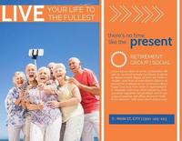 Promoting active retirement lifestyles, the image captures a group of ...